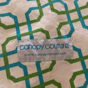 Canopy Couture Kids Geometric Blanket - Green and Blue